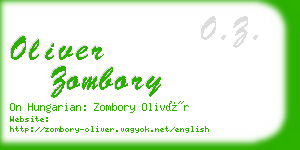 oliver zombory business card